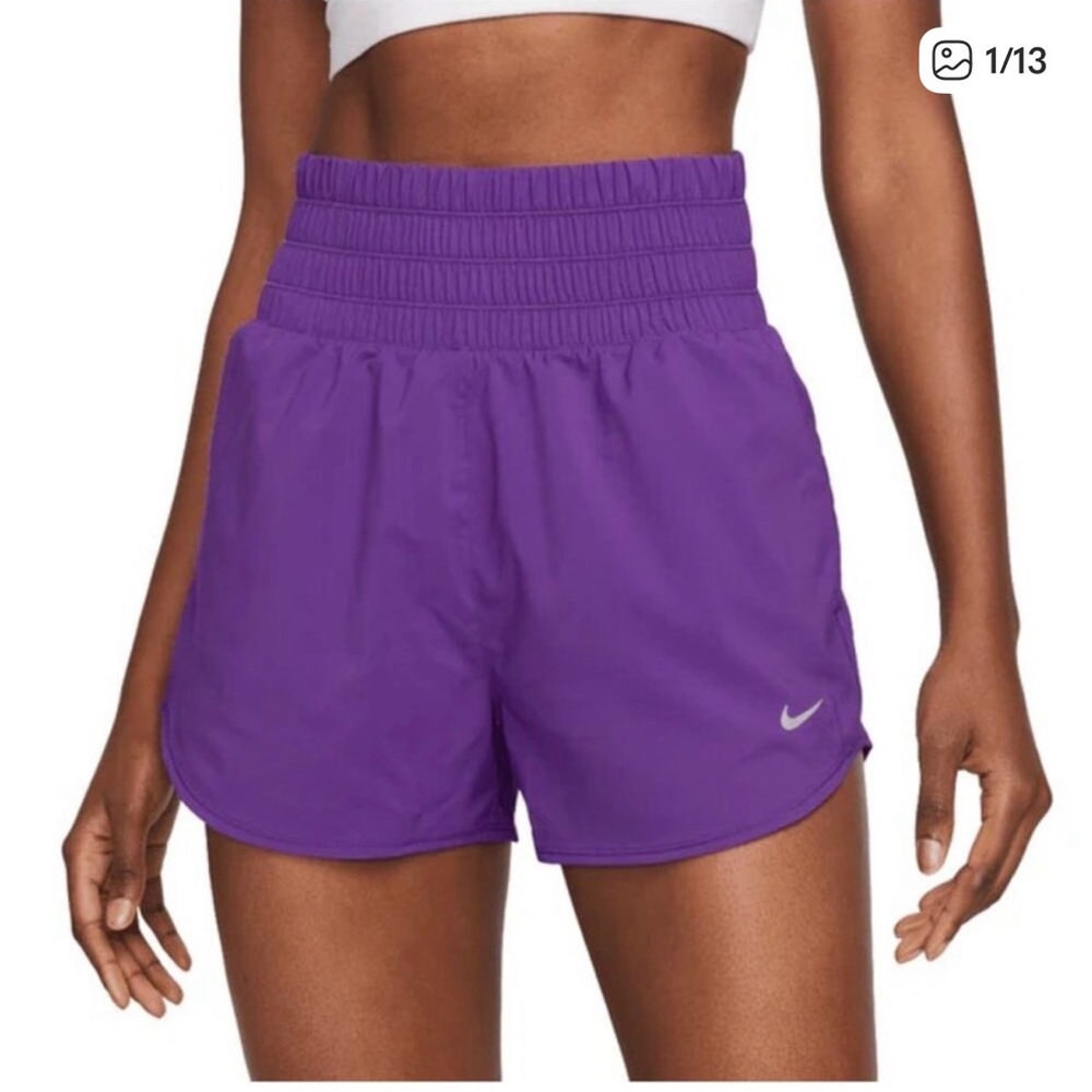 Nike Size Small Women's High-Waist 3 inch Purple Running Shorts